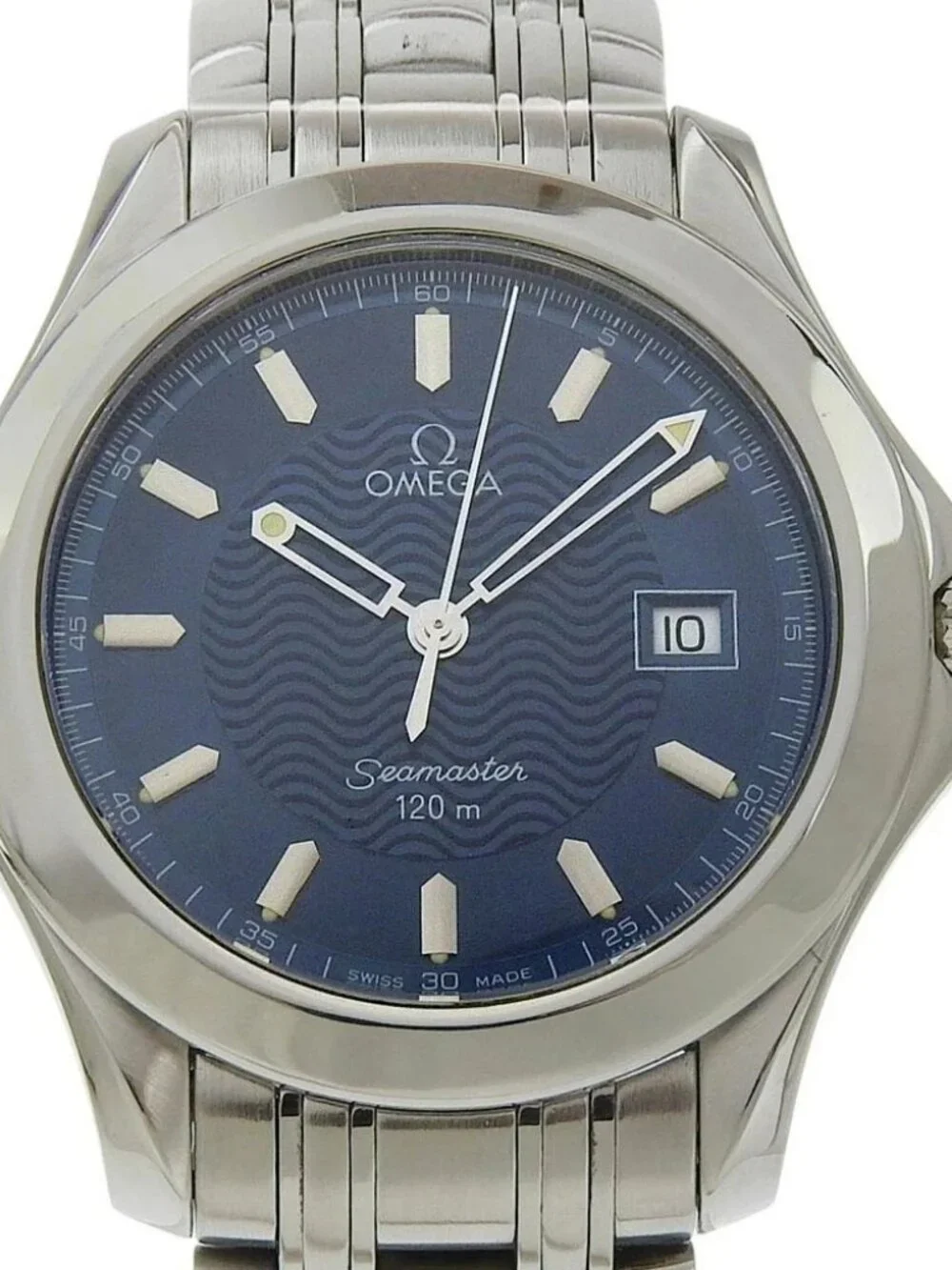 OMEGA Seamaster120 2511.81 Date Navy Dial Quartz Men's Watch_968013